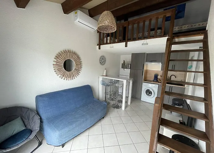 Charmante Climatisée T2 Mezzanine, 6 Pers, Terrasse Ensoleillée, Proche Et Commerces - Fr-1-106-37 Saint-Cyprien (Pyrenees-Orientales)